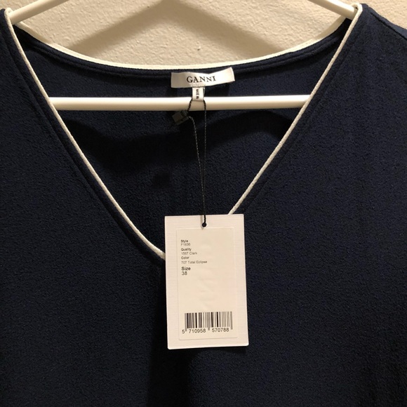 Ganni - Clark Dress Total Eclipse NWT - Picture 4 of 4